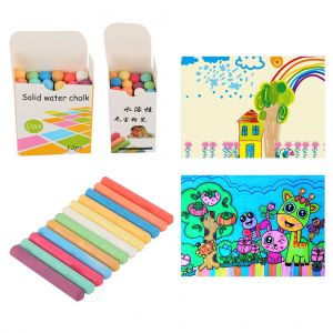 Lot De 12 Craies Colorees Solubles Dans L'eau Pour Tableau Noir, Sans Poussiere, Pour Graffiti - Neuf