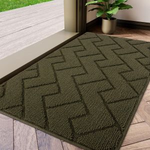 Kalanka-Tapis De Porte Paillasson Interieur Et Extérieur Tapis 50 X 80 Cm Antidérapant Et Absorbant, Lavable, Tapis Pour Intérieur, Extérieur, Chambre, Cuisine, Entrée, Couloir (Oliver Green) - Neuf