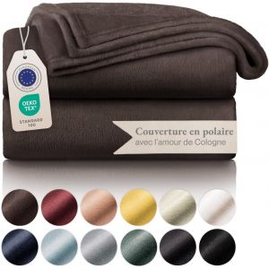 Ytfhg-Couverture Polaire 150 X 200 Cm - Plaid Polaire - Plaid Canapé Certifié Oeko-Tex® - Couverture Canape - Couverture Lit - Plaid 150x200 De Qualité - Plaid Polaire 150x200 - Plaid Marron Foncé - Neuf