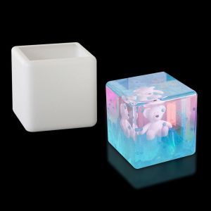 Moule Cube Cristal En R&eacute;sine &Eacute;poxy Moule En Silicone Carr&eacute; Square Resin Mold Moules De Moulage En R&eacute;sine De Silicone Pour Artisanat La Maison D&eacute;corations - Neuf