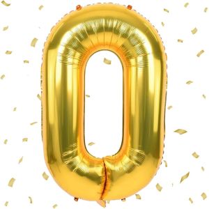 CAUC-Ballon Chiffre 0,Ballons 0 an Or,Ballons 0 Ans Anniversaire Numero 0 H&eacute;lium Ballons,101cm Chiffre 0 Decoration Pour Gar&ccedil;ons Filles Anniversaire F&ecirc;te - Neuf