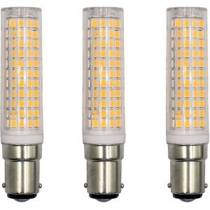 Ampoule Led Ba15d, Culot &Agrave; &Eacute;conomie D'&eacute;nergie 15 W, Pour R&eacute;frig&eacute;rateur/Machine &Agrave; Coudre/Lampe De Table Ac230 V, Lot De 3 (Blanc Chaud 3000 K) [Classe &Eacute;nerg&eacute;tique A+] - Neuf