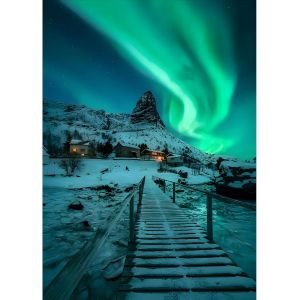 Oayew-Kit De Peinture Diamant 5d Aurore Bor&eacute;ale, Diy Diamond Painting Paysage, Kit Complet De Peinture Diamant, Peinture Au Diamant, Kit De Peinture Diamant Rond Strass Art D&eacute;coration Murale 30x40cm - Neuf