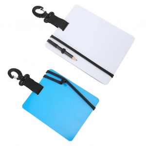 Écriture Sous-Marine Ardoise Plongée Wordpad Planche D'équipement Perdu Prévenir Avec Clip Crayon Boucle Rotative À 360 Degrés Pour La Plongée Natation - Neuf