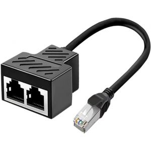 KALANKA-Adaptateur répartiteur de câble Ethernet RJ45, 1 à 2 ports, répartiteur réseau LAN pour câbles Cat5, Cat5e, Cat6, Cat7 - Neuf