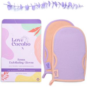 Asfasfq-Love Cocobo Gants Exfoliants | Gant Exfoliant Sans Plastique Écologique | Exfoliant Pour Peaux Mortes | Éliminateur De Bronzage | Gants Exfoliants Pour Le Corps | Cible La Kératose Pilaris Le - Neuf