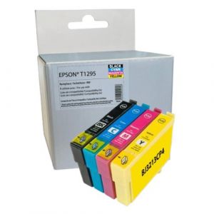 Epson 129 - Epson T129 - T1295 Pack de 4 cartouches d'encre compatible Epson 129 - Epson T129 - T1295 - C13T12954010 "Pomme" - Neuf