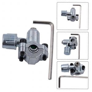 1pc 1/4 5/16 3/8 pouces valve alliage de zinc réfrigérateur perforant valve avec clé argent pièces d'amélioration de l'habitat - Neuf
