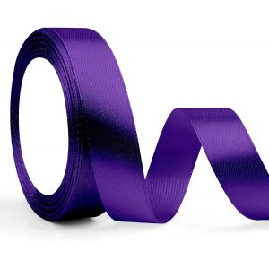 Rubans En Satin Violet Fonc&eacute; Pour Travaux Manuels, Emballage Cadeau, Arrangements Floraux, D&eacute;coration De Cheveux Et D&eacute;corations De F&ecirc;te - 20 Mm X 23 M - Neuf