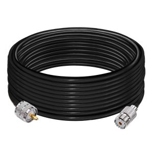 C&acirc;ble UHF PL259 RG58 32.8ft (10M) PL259 SO239 C&acirc;ble d'extension m&acirc;le &agrave; femelle C&acirc;ble coaxial CB &agrave; faible perte Noir pour radio bidirectionnelle Radio CB Dispositifs LAN sans fil - Neuf