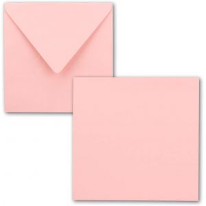 Lot De 75 Cartes Simples,Carrées,15 X 15cm,Avec Enveloppes,En Rose,Pour Cartes De V?ux,Etc. - Neuf