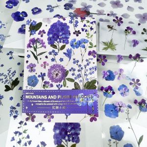 Transparente Plantes Autocollant, 20 Feuilles Plantes Fleurs Autocollants, Transparente Fleurs Autocollants, Scrapbooking Autocollants Plantes, Colorés Fleurs Stickers, Autocollant - Neuf