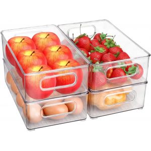 Eryi-Boite De Rangement Frigo Transparent, Empilable Organisateur Frigo Pour Le Réfrigérateur, La Cuisine, Le Garde-Manger, Les Armoires Et Les Comptoirs - Neuf