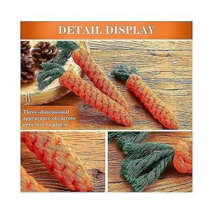 Lot De 3 Jouets À Mâcher Colorés En Corde De Carotte Pour Petits Chiens ¿ Jouets Dentaires Durables En Coton Pour Chiots, Pour La Dentition Et Le Jeu - Neuf