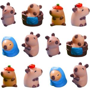 Sansh-Capybara Figurine Décoration De Gâteau Animaux Anniversaire Décoration Gâteau Décoration De Jardin Capybara Fête D'anniversaire Deco Gateau - Neuf