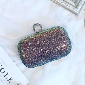 Pochettes et Clutches Sac à main pour femme Pochette de cérémonie de mariage à chaîne Pochette de soirée pour femme Sac à paillettes chic avec bandoulière - Neuf