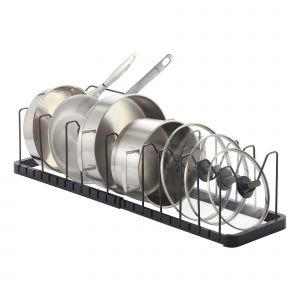 Organisateur Reglable Pour Couvercles Et Casseroles, Pour Tiroir De Cuisine, Taille Unique - Neuf