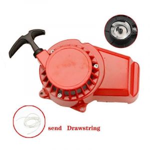 Pi&egrave;ce de d&eacute;marreur de rappel de d&eacute;marrage &agrave; traction en aluminium pour 2 temps 47cc 49cc moteur de poche v&eacute;lo mini moto dirt enfants quad 4 roues - Neuf