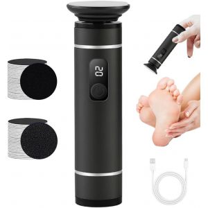 Checarzhn--No1-Râpe Électrique Professionnelle Pour Pieds, Râpe Électrique Puissante Pour Callosités, Appareil De Pédicure, Soin Des Pieds, De Rechange Pour Peaux Mortes Dures Et Fissurées(Gris) - Neuf