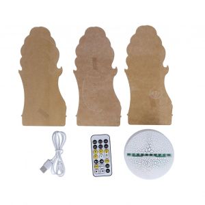 HJLIAN Veilleuse coloree, plusieurs modes de conversion, telecommande, tactile 3D, jouet cadeau - Neuf