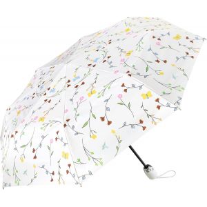 Parasol Uv, Parapluie De Voyage Pliable Compact, Ouverture Et Fermeture Automatiques Pour Coupe-Vent, Imperm&eacute;able Et Protection Uv &Agrave; 99,9% Avec Rev&ecirc;tement De Protection Uv Noir - Neuf