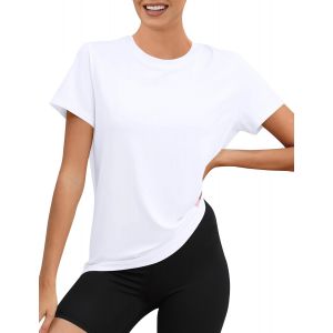 Subzonal-De Sport &Agrave; Manches Courtes, Upf 50+ Basique, L&eacute;ger, Respirant, Sec, Fonctionnel, Haut De Sport, Col Rond, Ample, Pour Le Fitness, La Course, Le Yoga - Neuf