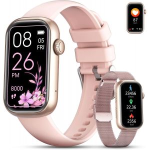 Montre Connectée Homme Femme, 1,75'' Hd Smartwatch Avec Appels Bluetooth, Multitude De Modes Sportifs,Montre Sport Avec Surveiller Cardio, Podometre Et Sommeil Pour Android Ios,Rose - Neuf