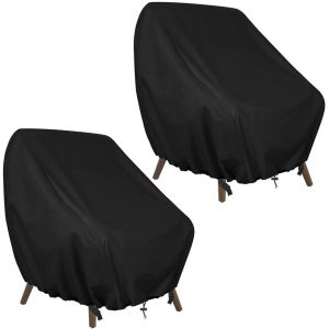 Ulteronixshop-Housse De Chaise De Jardin 2 Pi&egrave;ces, Housse Pour Fauteuil 89x97x74cm, Housse De Protection Pour Chaises Ext&eacute;rieur, Tissu Oxford 420d Imperm&eacute;able, B&acirc;che Pour Chaises De Balcon - Neuf