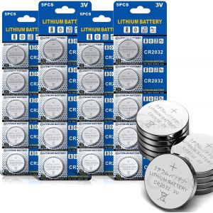 CHECARZHN--NO1-Cr2032 Lot De 20 Piles Bouton Au Lithium 3 V Cr 2032 Pour Électricité, 4 Paquets De 5 Unités - Neuf
