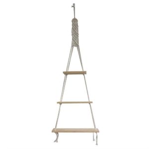 Étagère murale en macramé avec corde tissée Boho Room Decor - Neuf