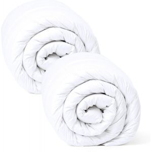 Duvet 200 x 135 cm-Edredon Winter 1 or 2 Person and Duvets for Bed without Cover Set: 2 x White Microfibre Duvet 135 x 200 cm Oeko-Tex - Neuf