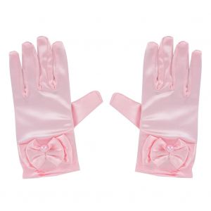 Hjlian Robe De Mariee Pour Fille, Gants, Noud Papillon, Robes De Soiree Formelles, Mitaines Courtes (Rose S) - Neuf