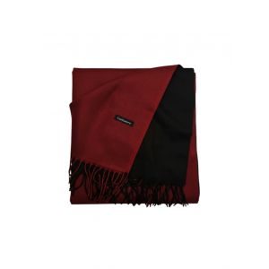 Promotion ! Écharpe Cachemire 'epuré Cachemire' Bicolore Bordeaux Noir - 200x70 Cm - Neuf