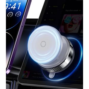 LETNERNY-Support T&eacute;l&eacute;phone Voiture &Agrave; Ventouse, [R&eacute;glable &Agrave; 360&deg;] Portable Support De T&eacute;l&eacute;phone Voiture Magnetique Pour Magsafe,Pour Iphone 16 15 15 13 12, Sur Miroir/Verre/Gym, Blanc - Neuf