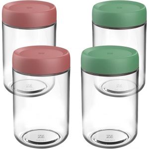 Sjzg-280ml/250ml/260ml Bocaux De Conservation Alimentaire, Pot De Rangement En Verre Avec Couvercle, Bocal En Verre Herm&eacute;tique Rond, Boite Verre Rangement Cuisine (3 * 280ml) - Neuf