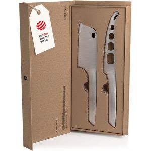 Mevronisshop-Set De Couteaux &Agrave; Fromage 2 Pi&egrave;ces I Set De Couteaux En Acier Inoxydable I Compos&eacute; D'un Couteau Pour Le Fromage &Agrave; P&acirc;te Molle Et D'un &Agrave; P&acirc;te Dure (Stainless Steel) - Neuf