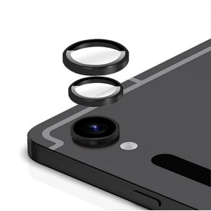 [Protection Complète Caméra Arrière Protecteur Compatible Avec Samsung Galaxy Tab S9 Fe, [2 Pièces] Metal + Verre Trempé, Verre Trempé Camera - Black - Neuf