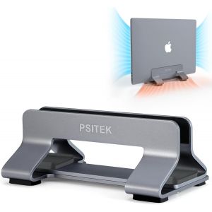 Support de Bureau Vertical en Aluminium pour Ordinateur Portable,Emplacement Ajustable (10-42mm),Rangement Vertical Gain de Place pour MacBook et Ordinateurs Portables,Version 2023 - Neuf