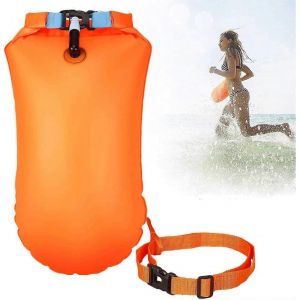 Bouée Flottante 20l Avec Sac Étanche,Bouée De Sauvetage Triathlon Étanche,Gonflable,Flottante Très Visible - Neuf