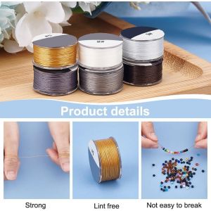 Tianyi-0.1mm Corde En Nylon, 92m Fil De Perles En Nylon Blanc Fil De Perles De Rocaille Bracelet Fil De Perles Fil À Coudre Pour Couture En Cuir Perles Bijoux Bracelets Fabrication - Neuf