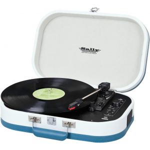 Tt 1020 Bt,Platine Vinyle 33,45 Et 78 Tours,Tourne-Disque Portable Avec Connexion Sans Fil,Mp3,Usb Et Fonction D'Encodage,Avec Haut-Parleurs Stéréo Intégrés,Modèle Vintage,Turquoise - Neuf