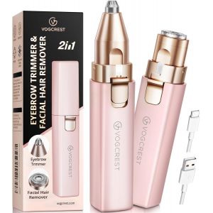Oayew-&Eacute;pilateur Pour Sourcils Et Poils Du Visage Pour Femmes: Rasoir &Eacute;lectrique 2 En 1 Pour Le Visage Et Les Sourcils - Lumi&egrave;re Led Int&eacute;gr&eacute;e Pour L'&eacute;pilation Du Visage Des L&egrave;vres Et Du Corps (Rose) - Neuf