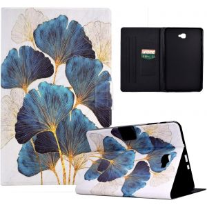 Coque pour Samsung Galaxy Tab A 10.1 (2016) PU Leder avec Porte Carte Fonction de Support Protection Compatible pour Tablette &Eacute;tui Tab A6 2016(SM-T580/T585)-Feuille d'or - Neuf