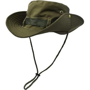 En Plein Air À Large Bord Chapeau De Soleil, Double Couche Classique De Combat De L'armée De Style Jungle Chapeau De Soleil Pour La Pêche, La Chasse, Le Camping Vert - Neuf