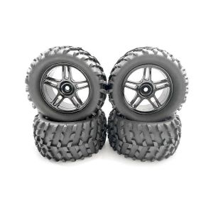 4pcs 82mm pneu 12mm hexagonal pour HBX 16889 SCY 16101 H16 16207 16208 162010 SG1601 1/16 RC voiture mise &agrave; niveau p - Neuf