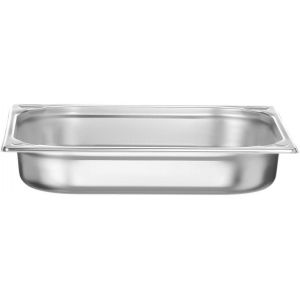 Eryi-Bac Gastronorme, Gn 2/3, Résistance Thermique -40 °C À 300 °C, Utilisable Dans Des Fours À Convection, Des Réfrigérateurs, Des Bain-Maries, Des Chafing Dishes, 5.5l, 354x325x(H)65mm, Inox - Neuf