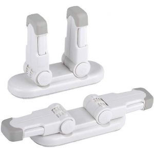 Serrure de porte de sécurité enfant améliorée - Pack de 2 avec système de verrouillage double et adhésif 3M pour une installation facile et une sécurité maximale - Neuf