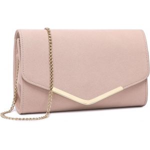TIANYI-Pochette Femme en Daim avec Cha&icirc;ne - Mini Sac &agrave; Main de Soir&eacute;e, Clutch Pratique pour Mariage et Saint-Valentin, Id&eacute;al pour F&ecirc;tes et C&eacute;r&eacute;monies - Neuf