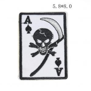 Patchs Brodé Noir As Piques Pocker Cartes Dés Feu Flamme Petite Taille Blanc Dés C?Ur Rouge Diamants - Neuf