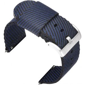 Kal-18mm Bracelets De Remplacement En Nylon Facilement Interchangeables Pour Montre Compatible Avec Fossil Q, Michael Kors Runway, C2 Rose Gold; Withings/Nokia Activité Pop, Steel, Steel Hr 36mm - Neuf